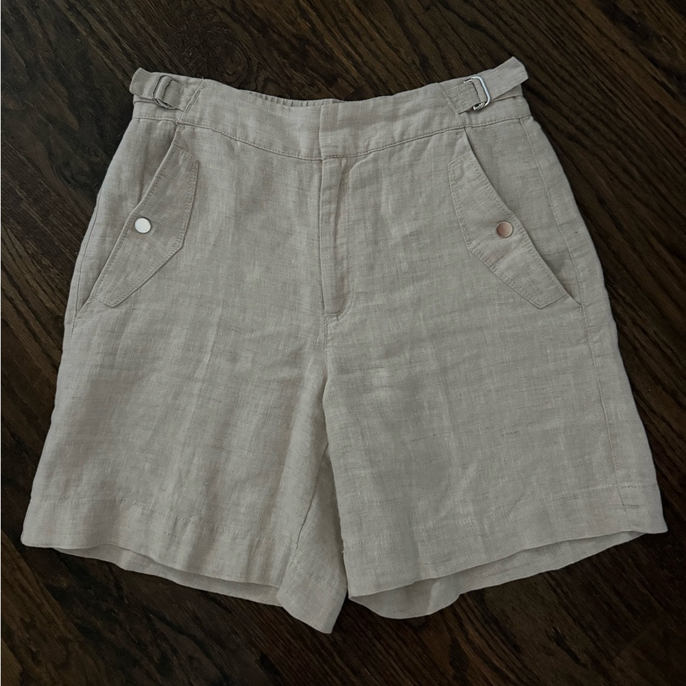 Athleta Beige Linen Shorts